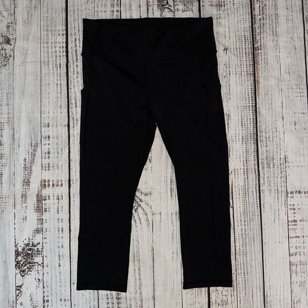 Athleta High Rise Stash Leggings Black Size M Crop